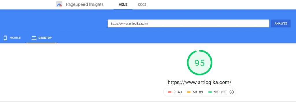 The goal of every website is to be in the 'green'