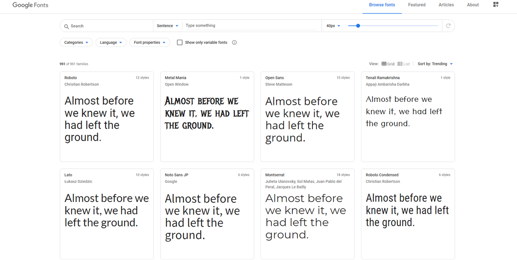 It's always best to use Google fonts when creating web pages